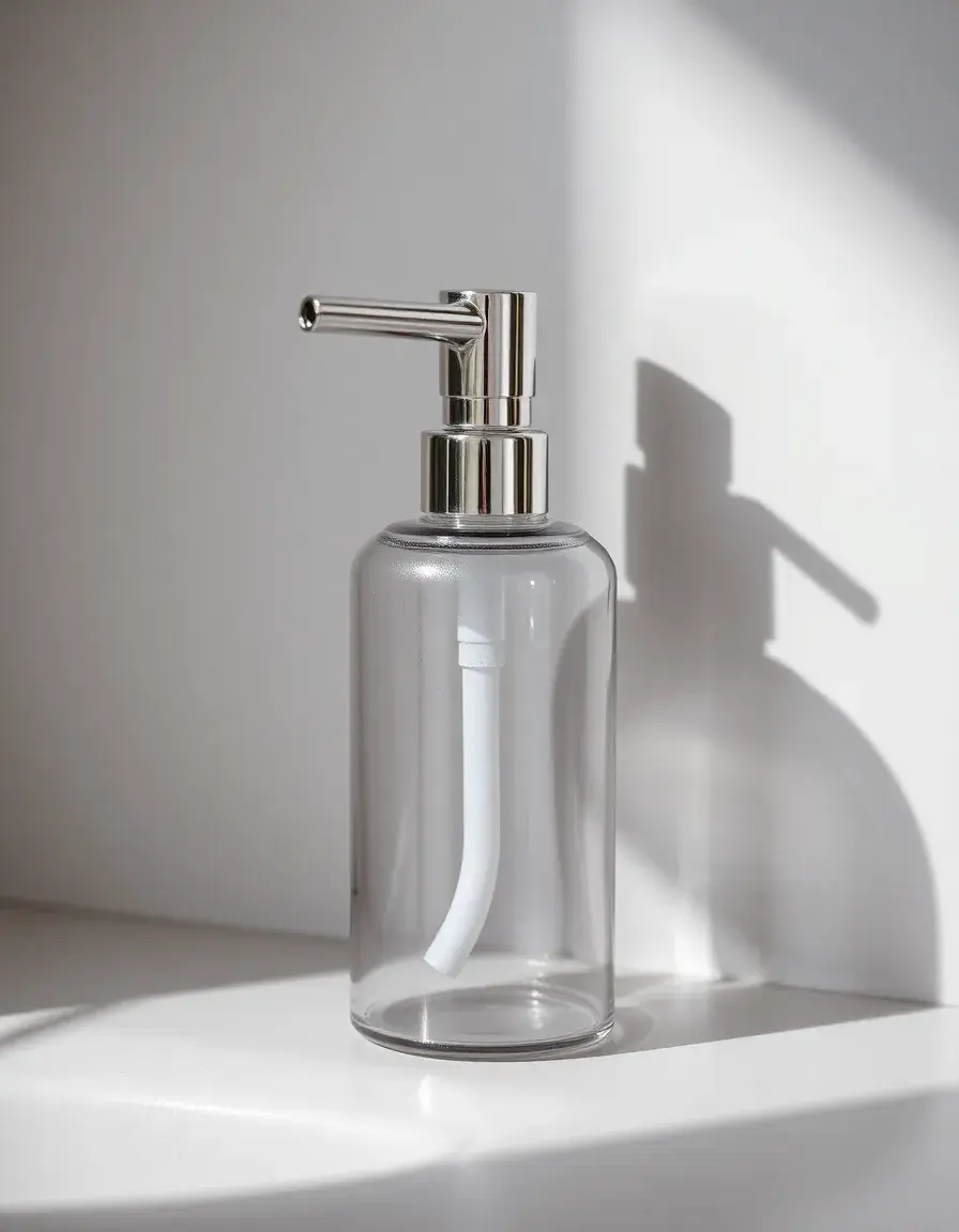 Distributeur de savon de cuisine intégré avec pompe chromée