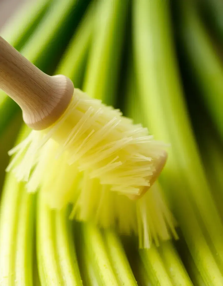 Brosse de nettoyage à poils longs pour rainures de mandoline