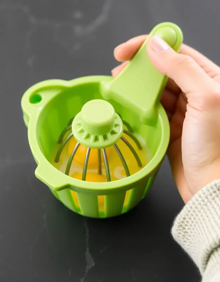 Batteur à œufs manuel ergonomique pour petites mains