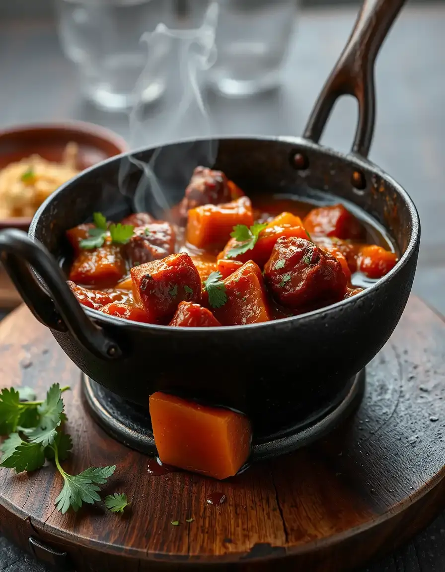 Karahi en fer profond, sorte de wok indien pour les curries et la friture