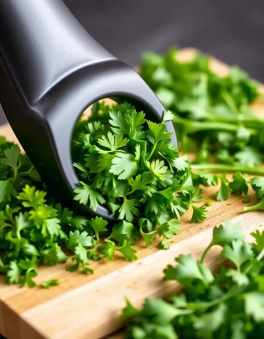 Hachoir à herbes manuel pour persil frais et menthe, idéal pour le taboulé libanais