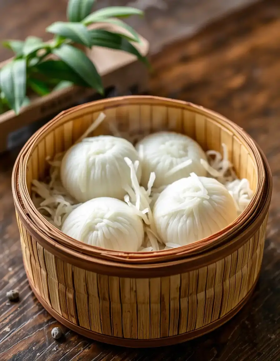 Panier en bambou traditionnel pour riz gluant thaï