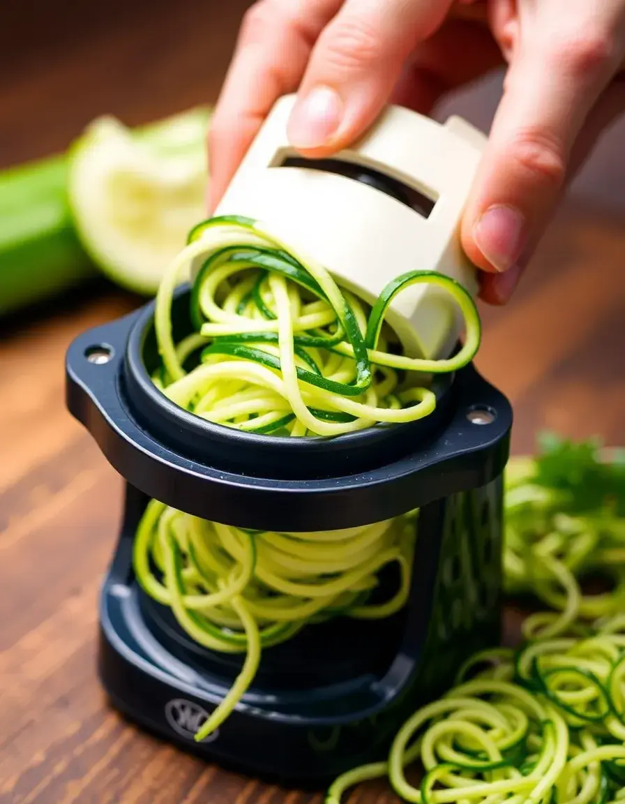 Spiraliseur manuel pour faire des nouilles de courgettes (zoodles)