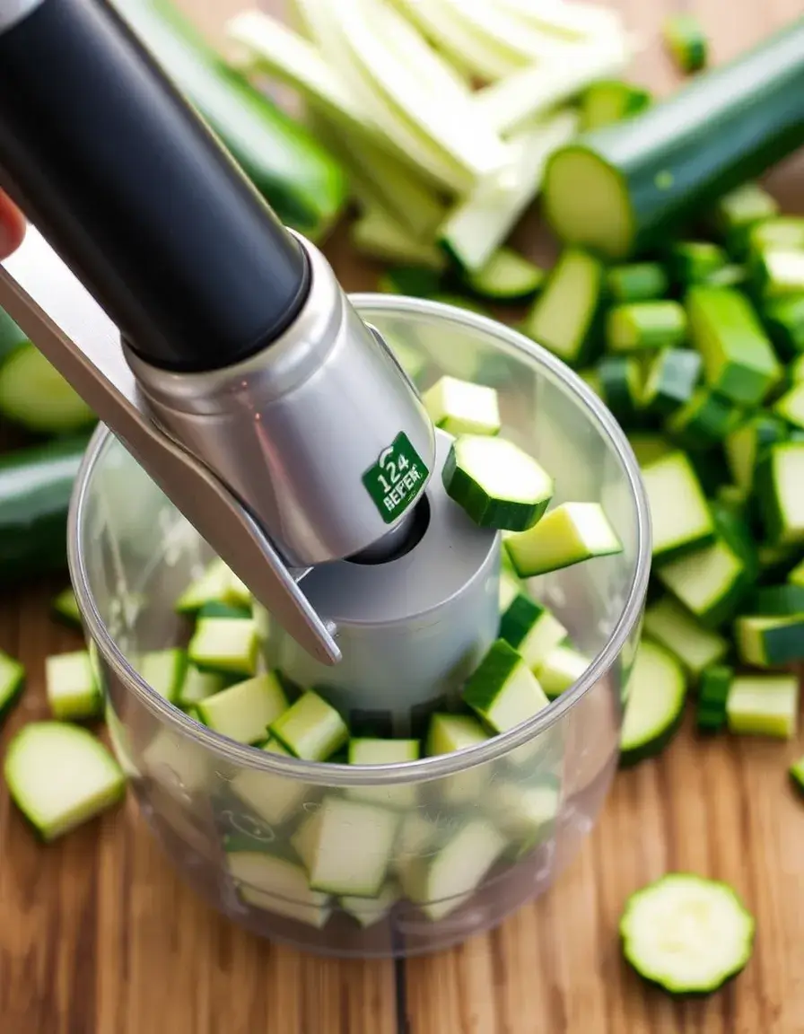 Hachoir manuel pour dés de courgettes rapides