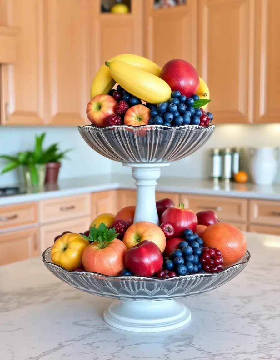 Corbeille à fruits à étages pour décoration d'îlot