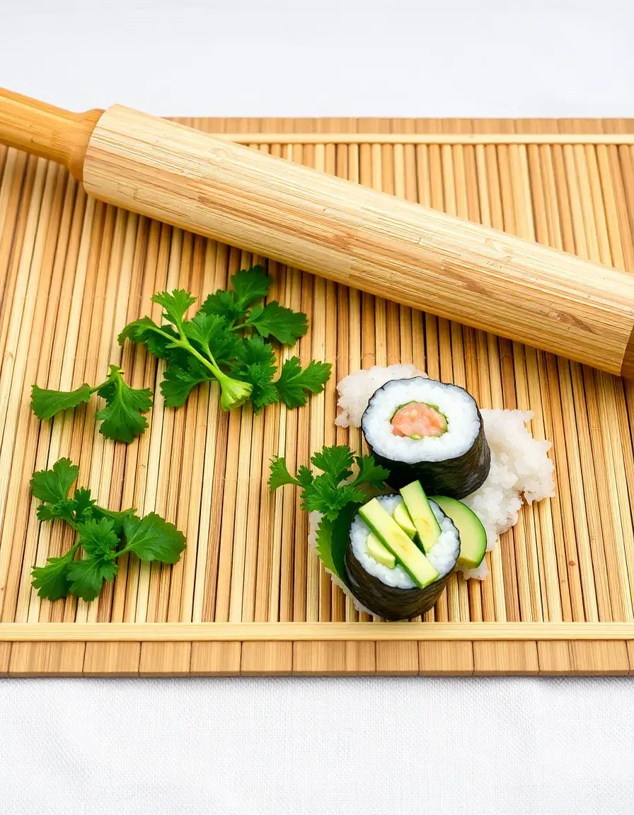 Natte en bambou pour rouler les sushis