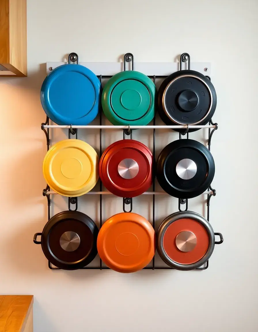 Support mural pour couvercles de casseroles