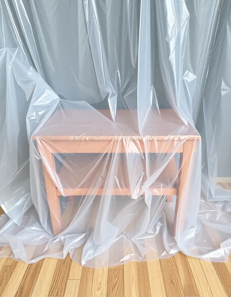 Bâche de protection plastique pour sol et meubles