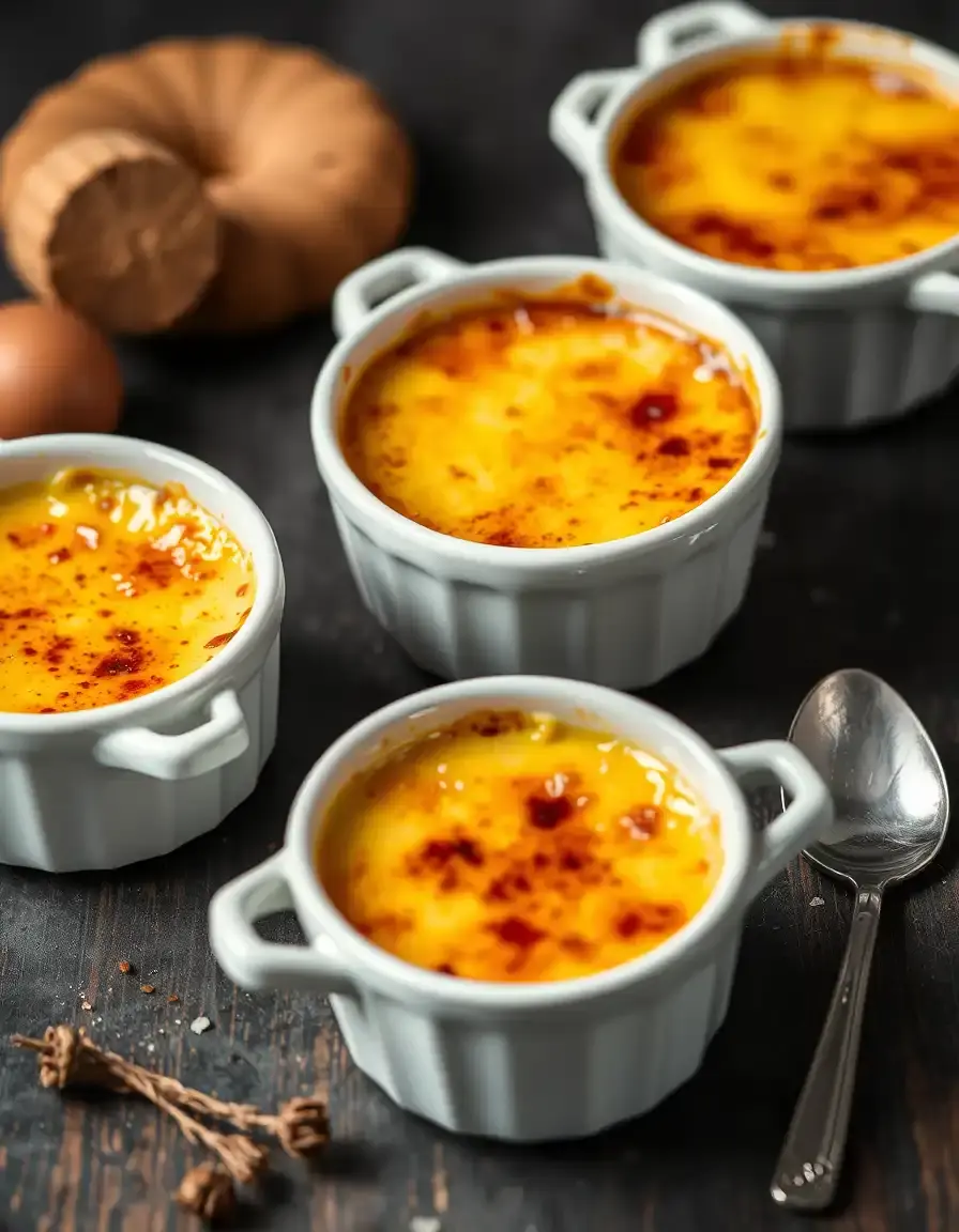 Ensemble de ramequins en céramique pour crème brûlée