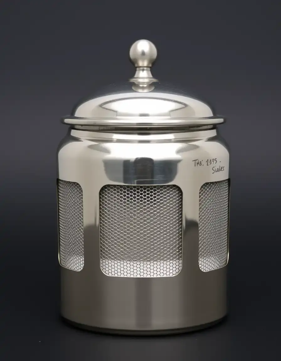 Saupoudreur à sucre en inox avec tamis fin