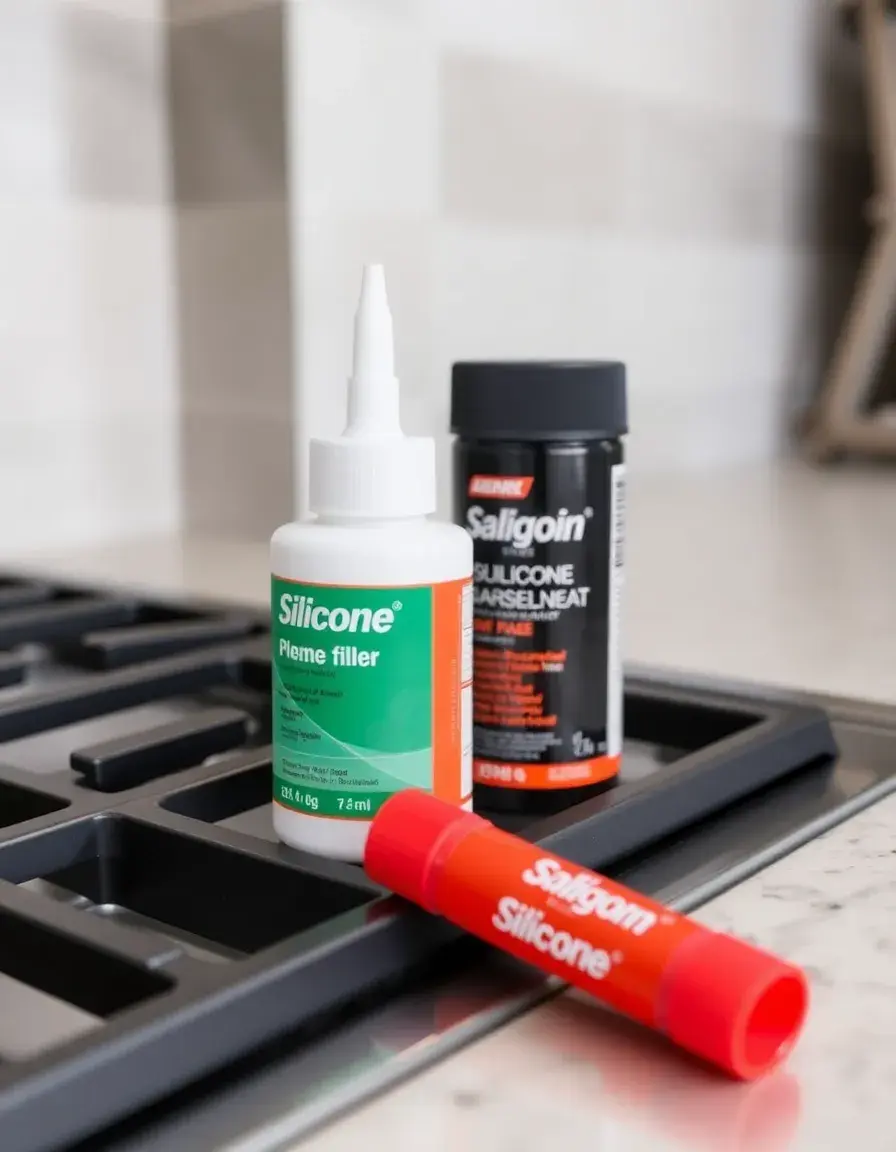 Joints en silicone pour combler l'espace entre le piano de cuisine et le plan de travail