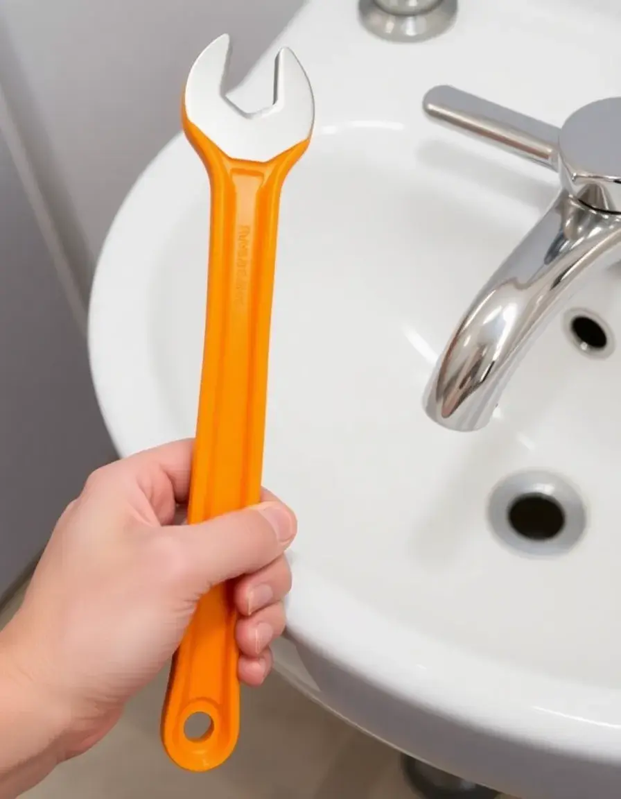 Clé spéciale pour installer ou resserrer un robinet de cuisine