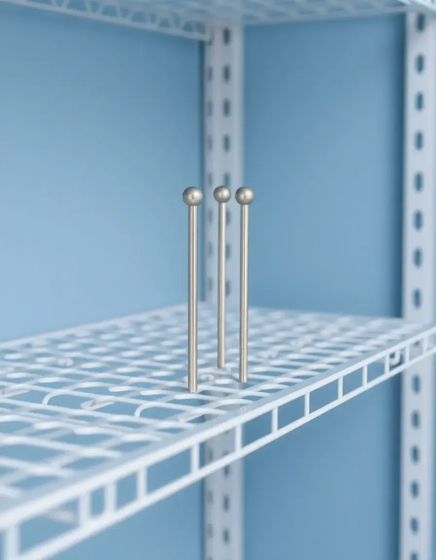 Taquets métalliques pour étagères réglables