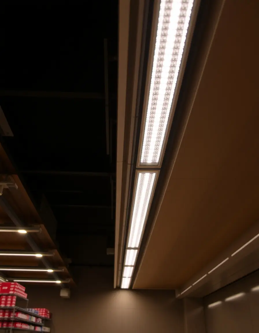 Ruban LED sous étagère cuisine éclairage plan de travail