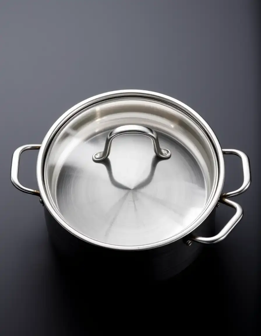 Casserole légère en aluminium avec couvercle batterie cuisine