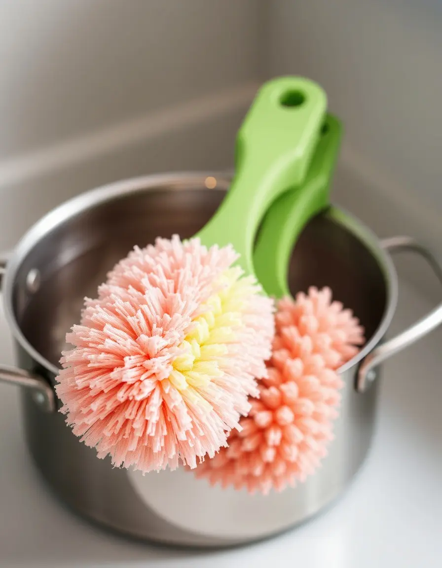 Brosses de nettoyage ergonomiques pour casseroles