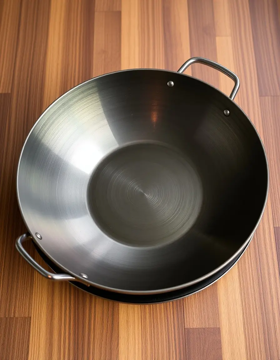 Wok à fond plat spécialement conçu pour l'induction