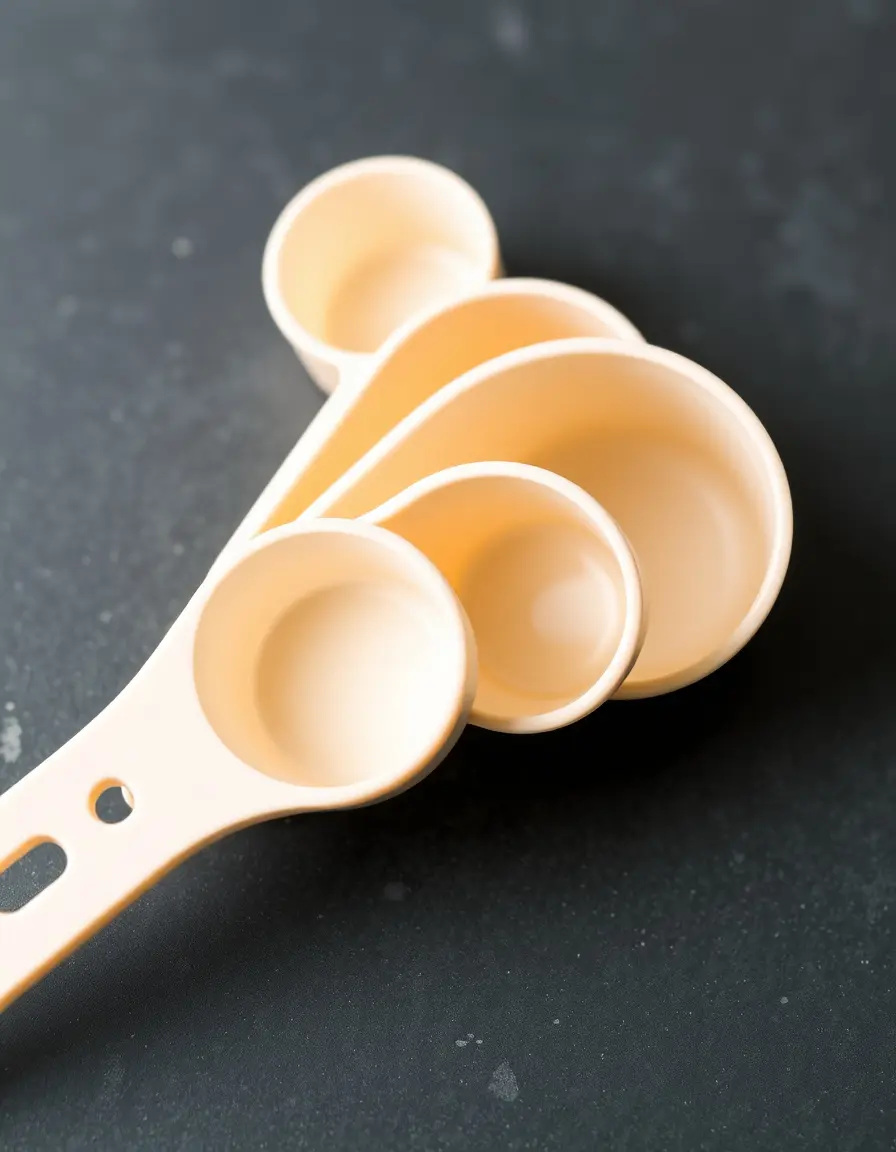 Tasses à mesurer de couleur crème pour la pâtisserie