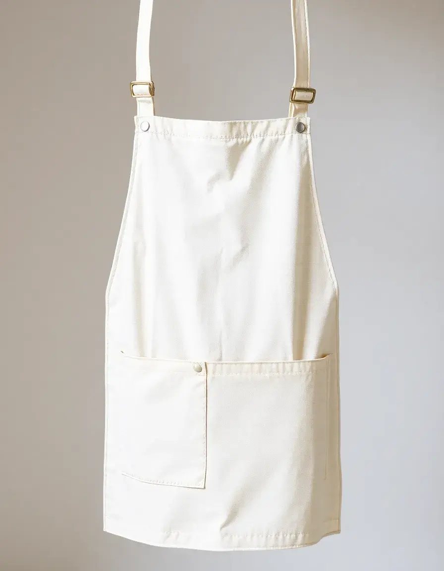 Tablier de cuisine en coton couleur sable