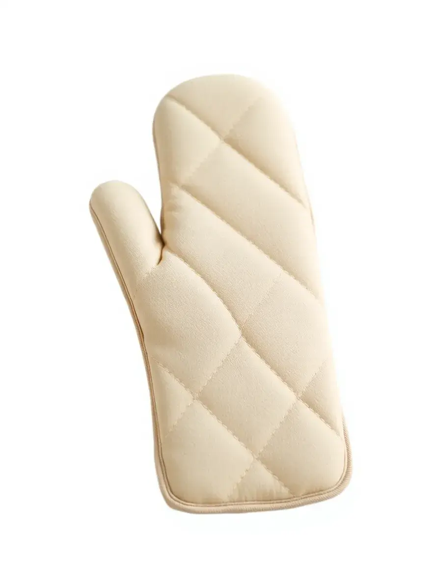 Gants de cuisine rembourrés de couleur beige