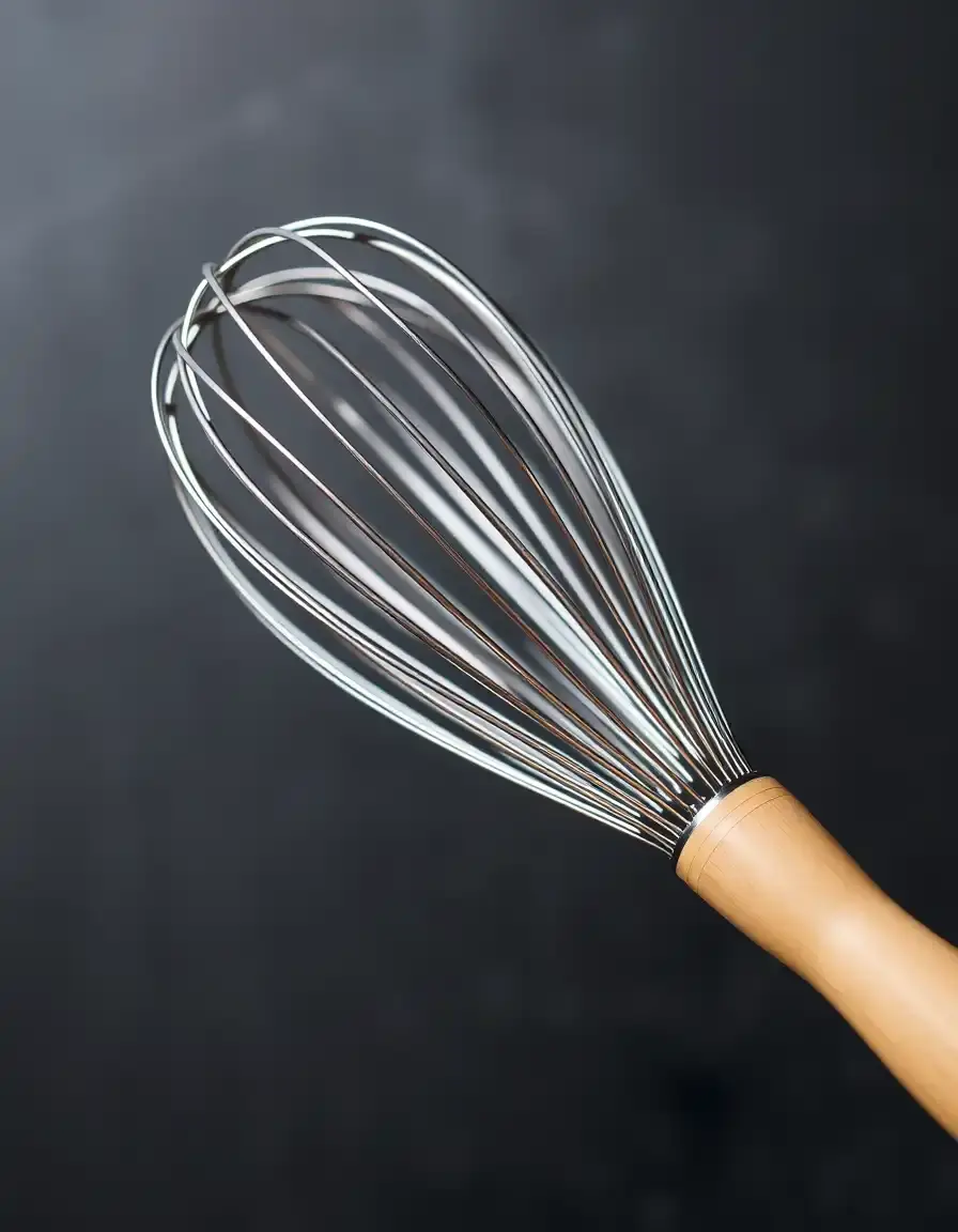 Fouet de cuisine avec manche ergonomique beige