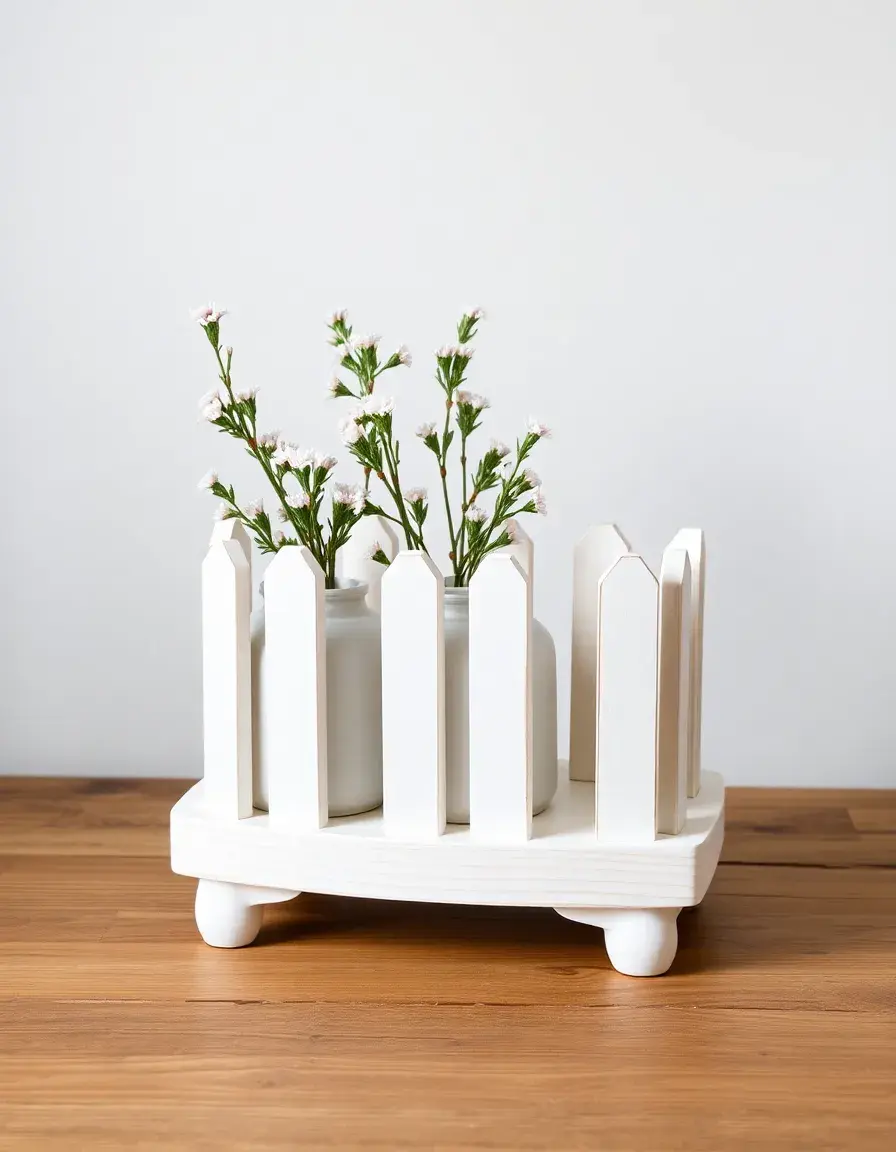 Pot à ustensiles en bois de pin blanc.