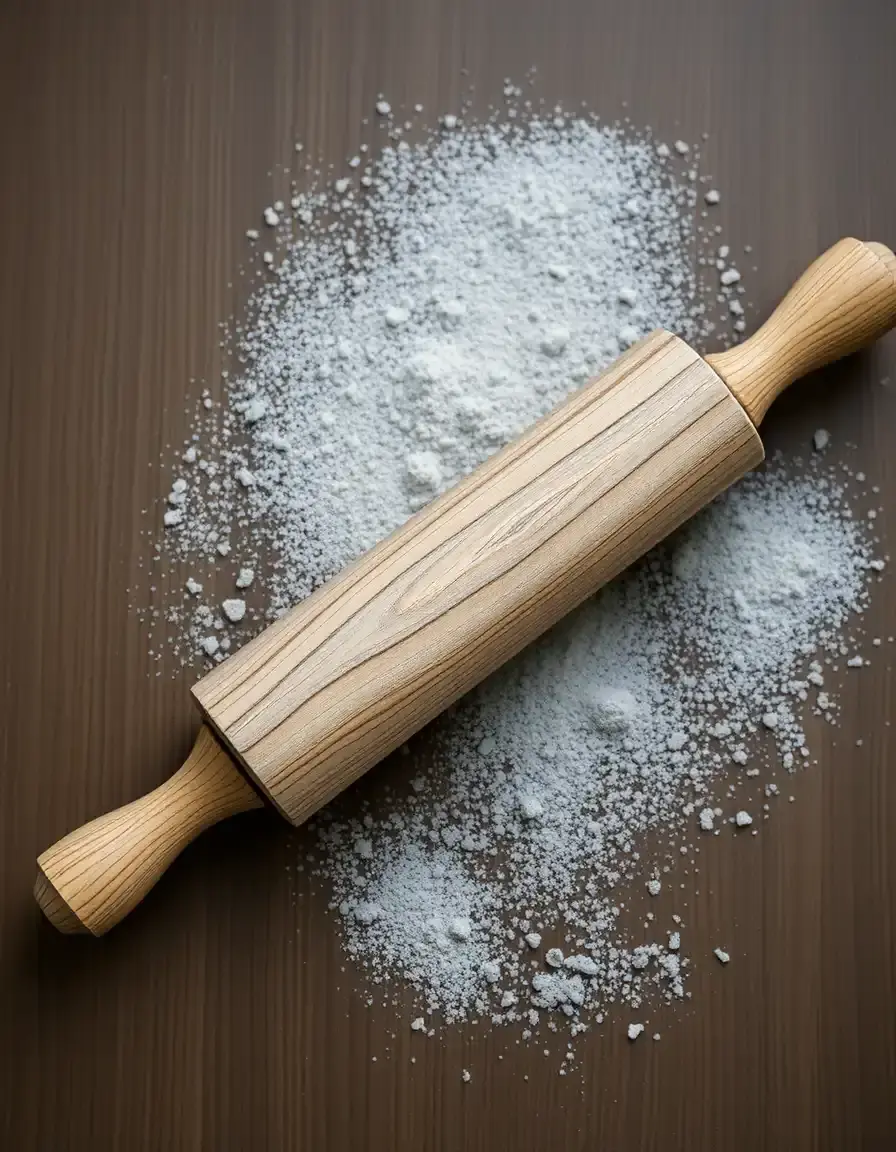 Rouleau à pâtisserie en chêne blanc.