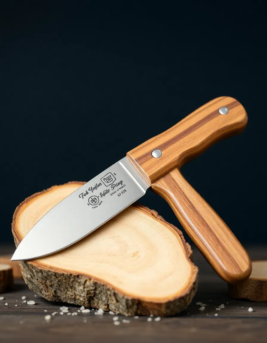 Couteau en bois sécurisé pour enfant jouant à la cuisine
