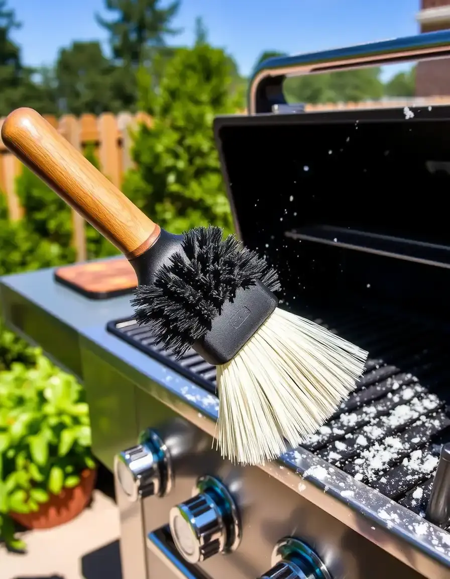Brosse robuste pour le nettoyage des grilles de barbecue