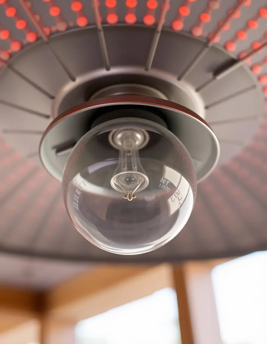 Lampe chauffante infrarouge pour terrasse