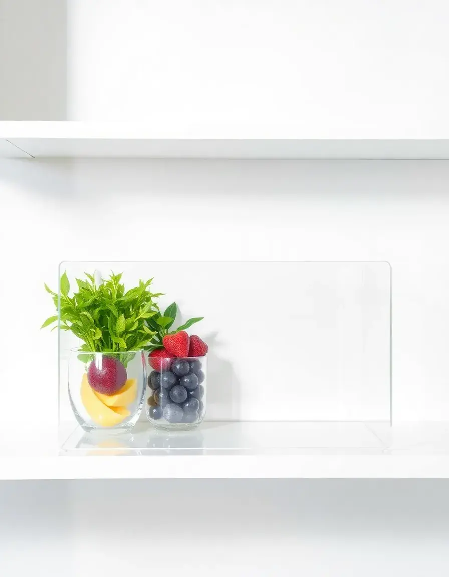 Séparateurs d'étagères en acrylique transparent pour buffet de cuisine