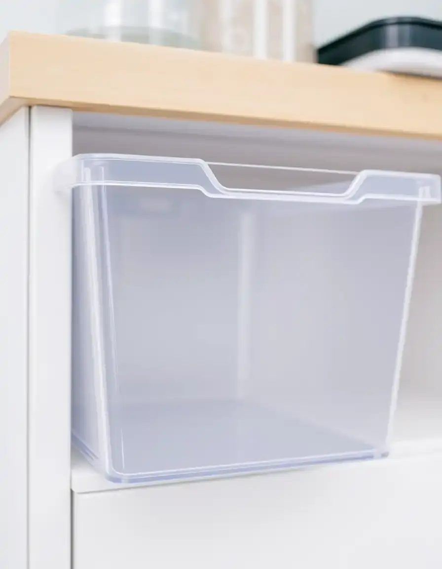 Bac de tiroir coulissant transparent pour buffet