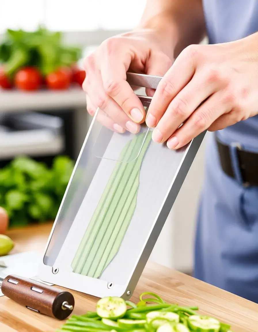 Garde de sécurité pour lame de mandoline de cuisine