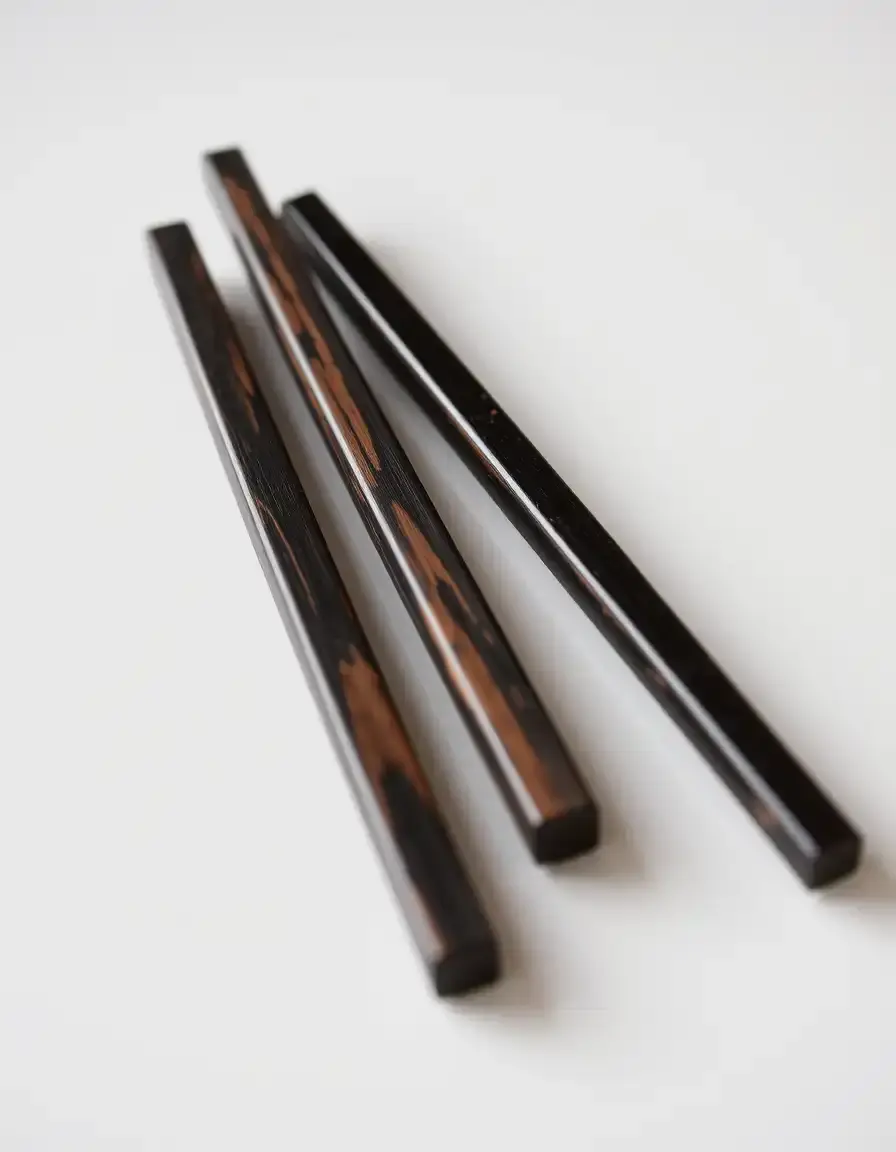 Baguettes en bois d'ébène noir élégantes pour sushis