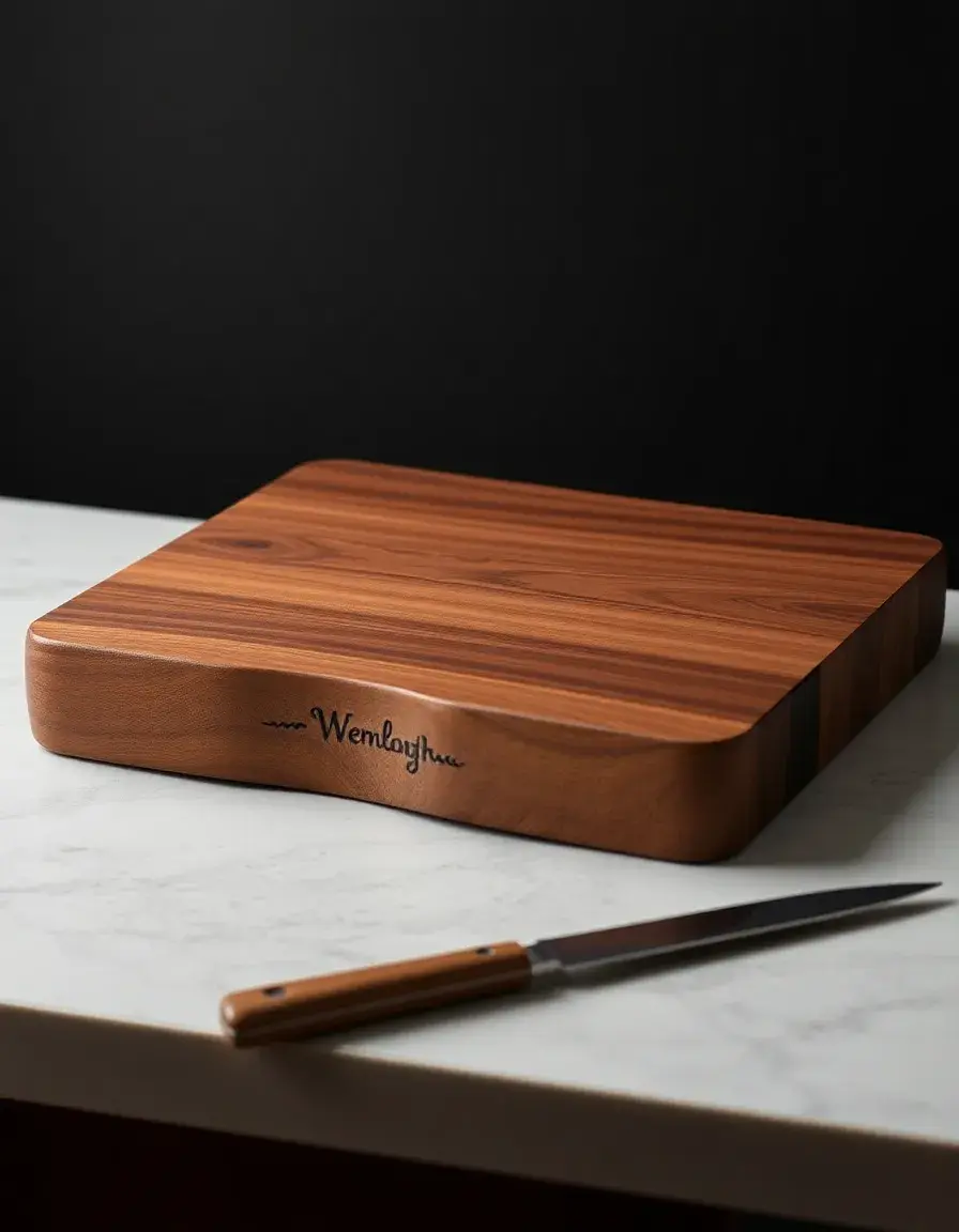 Planche à découper en noyer sombre luxe