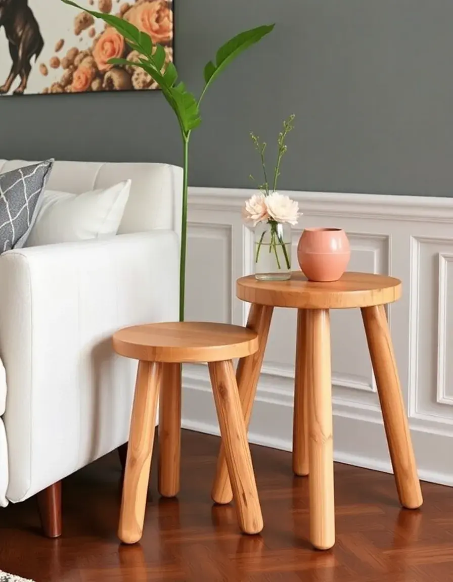 Tabouret multi-usage servant de table d'appoint