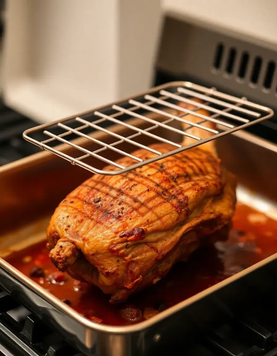 Grille de rôtissage en inox pour plat à four