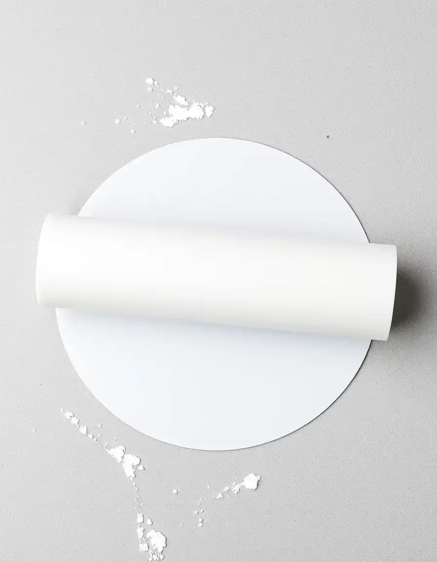 Tapis de cuisson en silicone blanc roulé