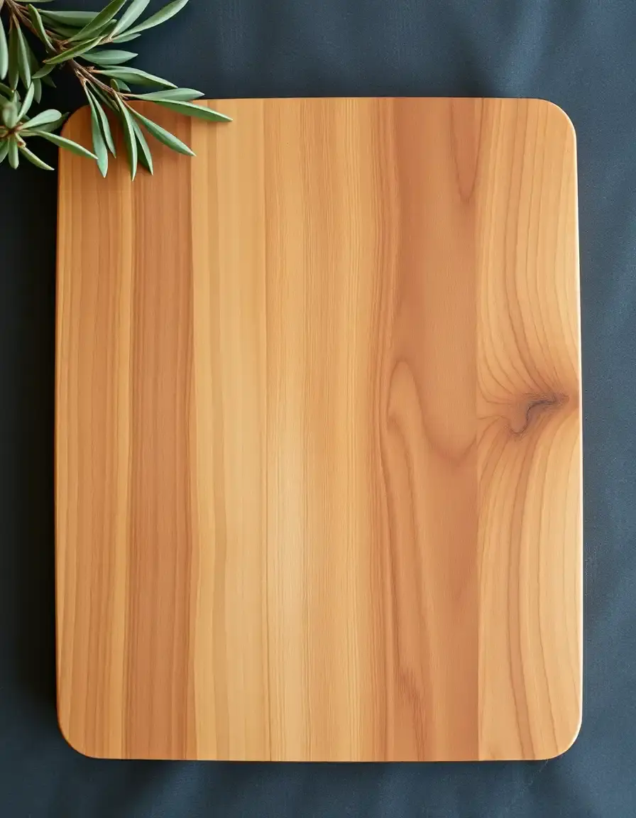 Planche à découper en bois d'olivier aux reflets verts