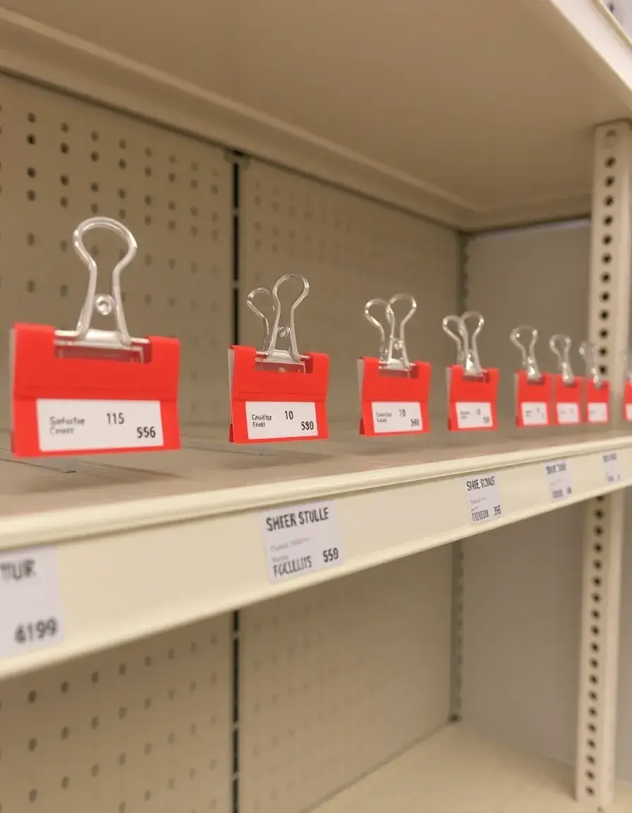 Clips porte-étiquettes pour bordure de cuisine étagères