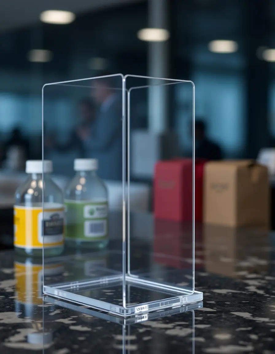 Protecteur transparent pour plan de travail de cuisine