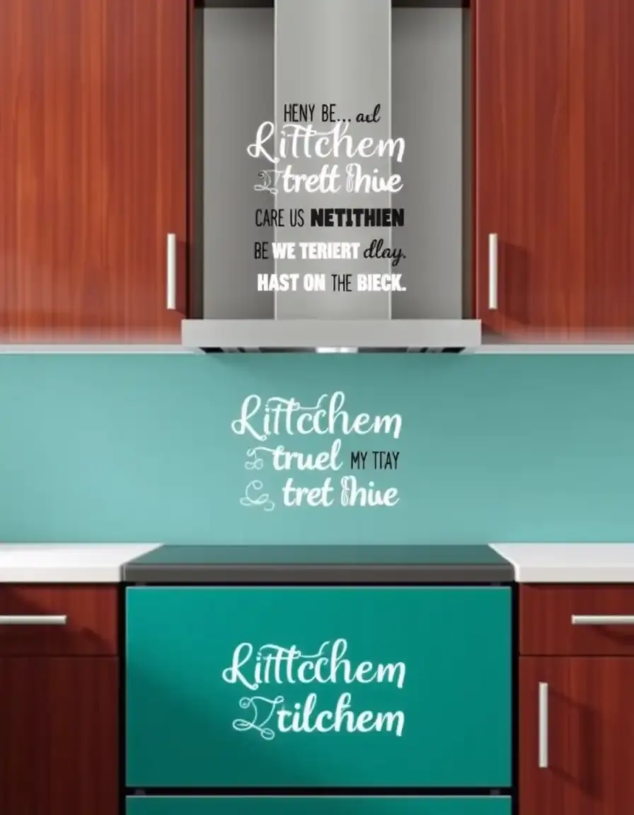 Stickers muraux décoration cuisine avec citations inspirantes