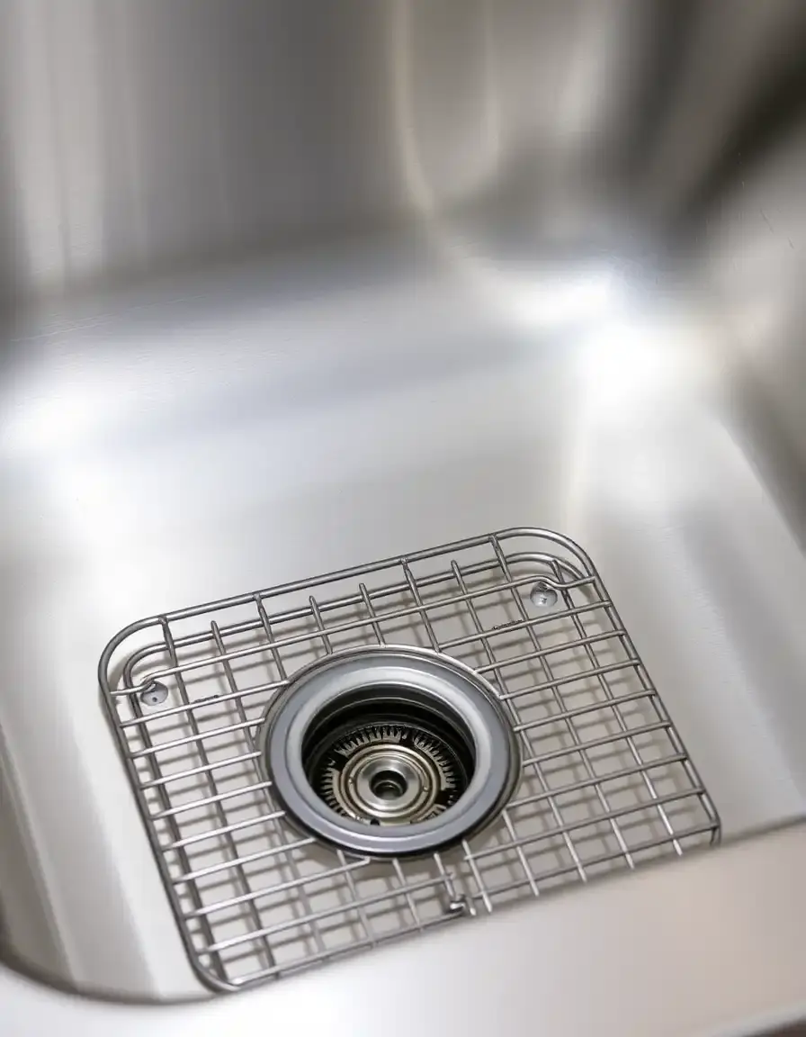 Grille de protection en acier inoxydable pour fond d'évier de cuisine