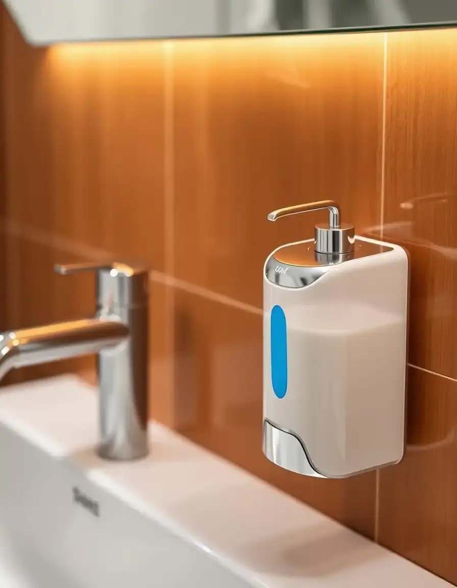 Distributeur de savon intégré pour évier de cuisine moderne