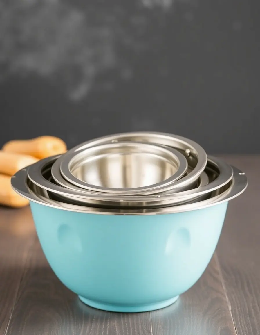 Ensemble de bols mélangeurs en acier inoxydable avec couvercles