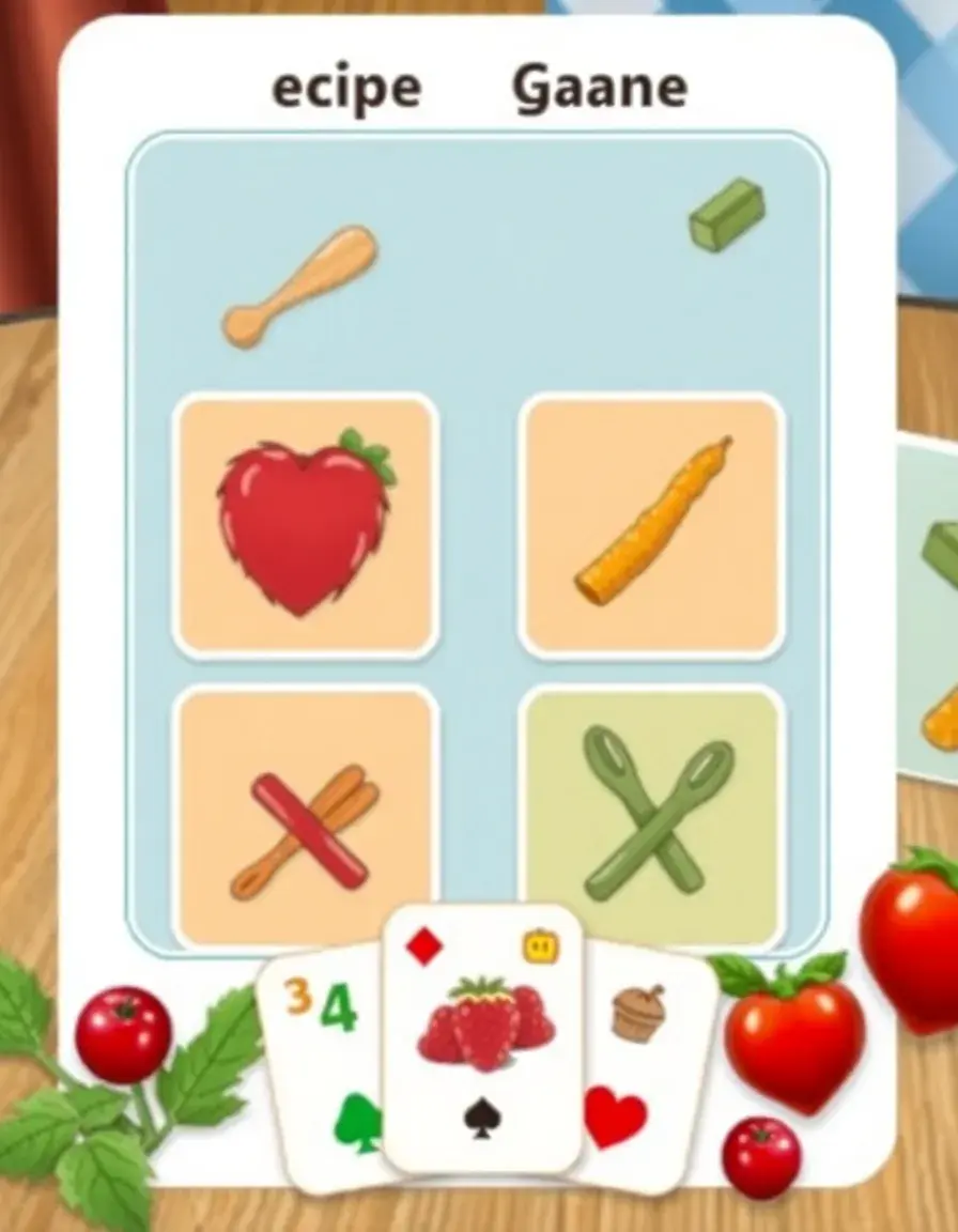 Jeu de cartes de recettes pour apprendre à cuisiner en jouant
