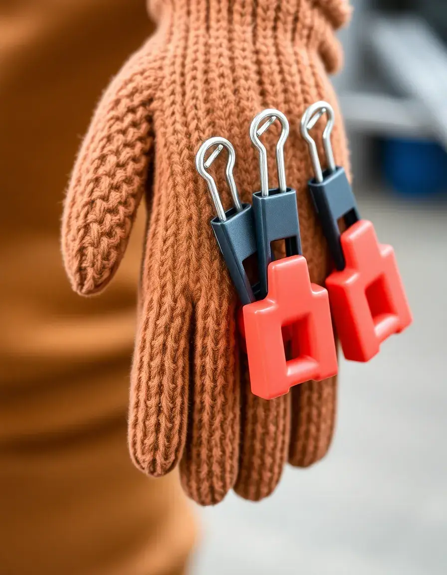 Clips magnétiques pour suspendre les maniques de cuisine