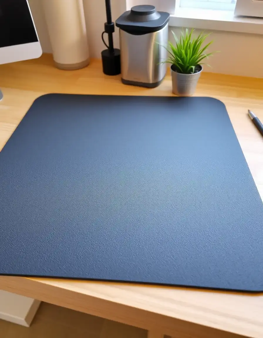 Tapis protecteur de comptoir sur un meuble cuisine bas avec plan de travail