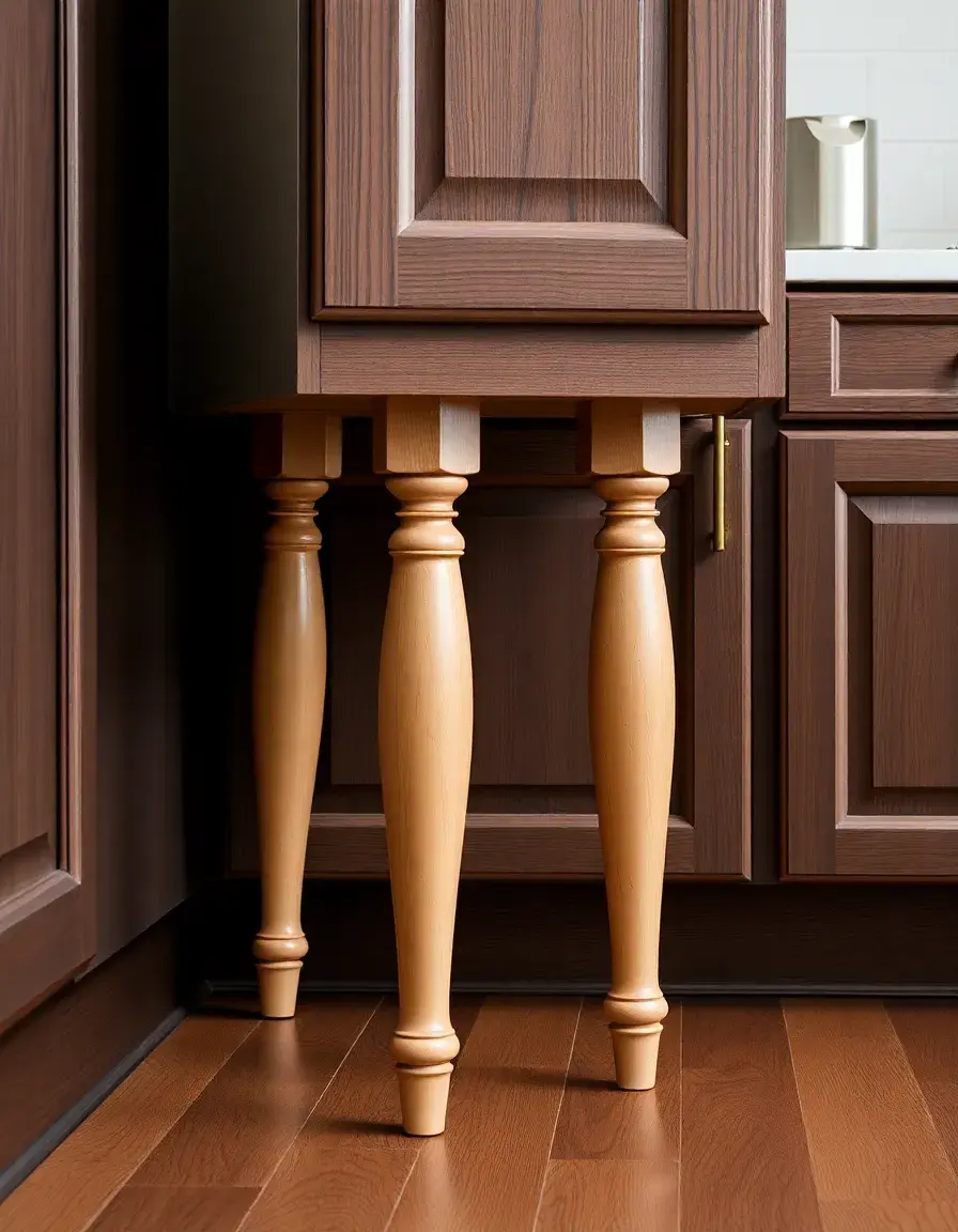 Pieds ajustables pour meuble de cuisine