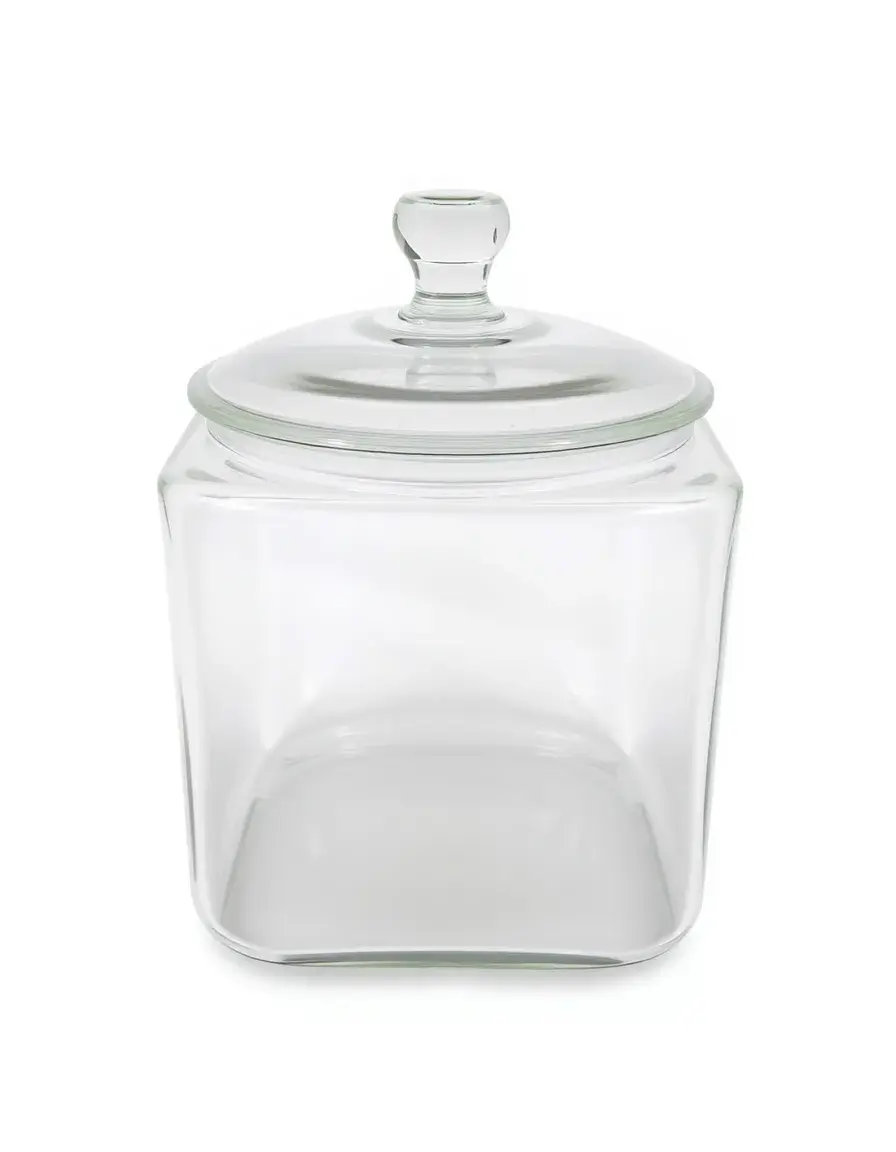 Contenant de stockage en verre transparent avec couvercle hermétique pour cuisine ouverte